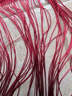 Beautiful Red Fringe Curtain